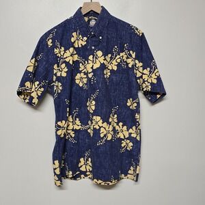 Reyn Spooner 50th State Flower Shirt Men Sz M Aloha Hawaiian Beach Vacation